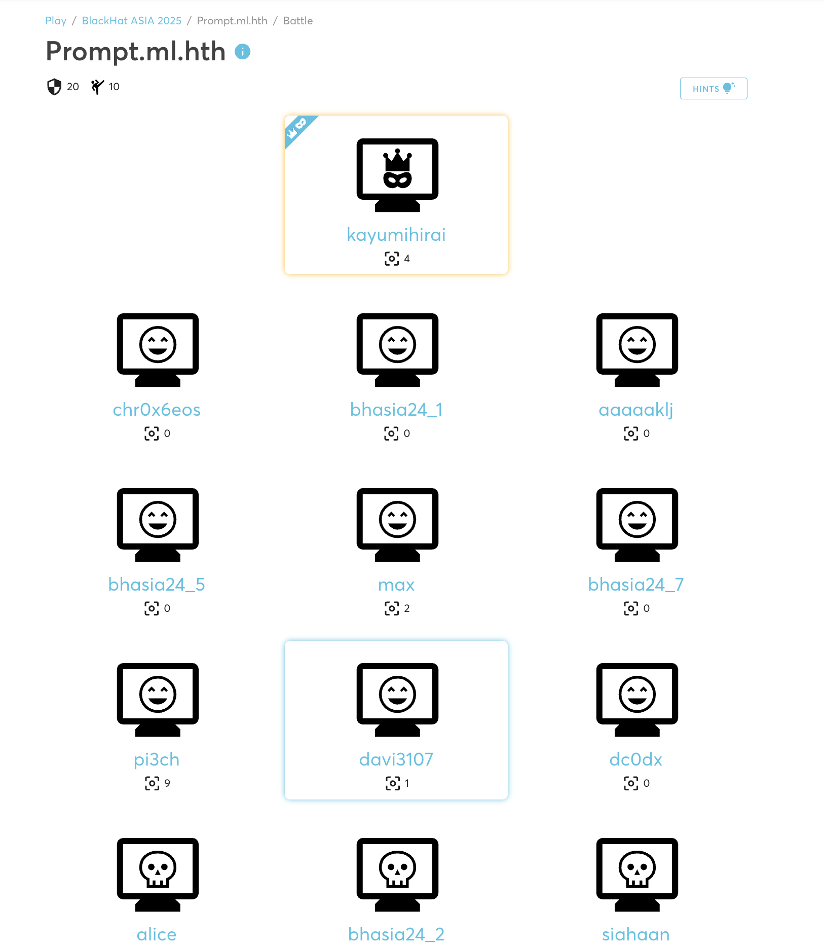 Battle page