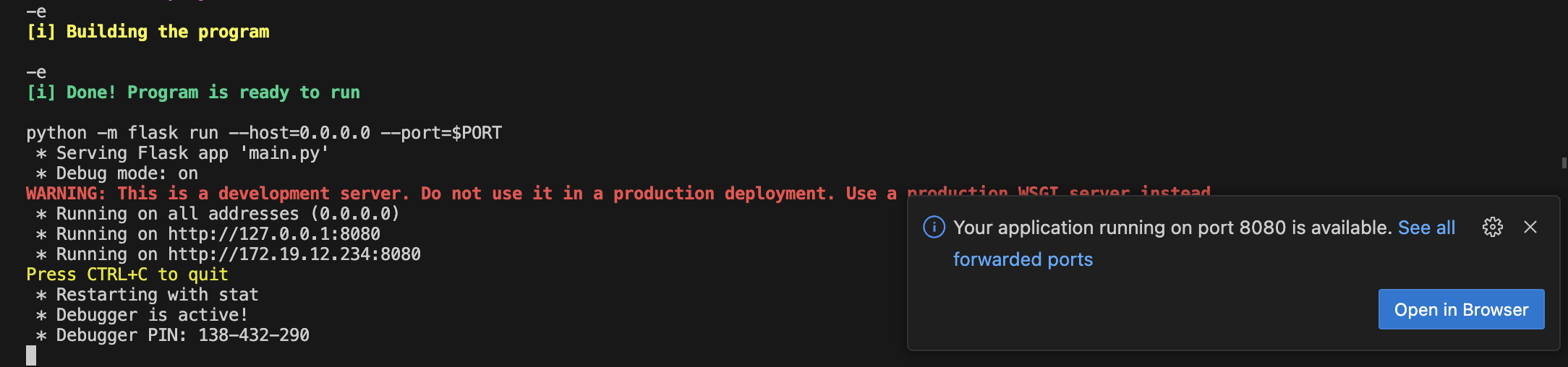 Make run command