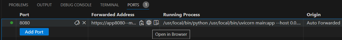 Ports Tab